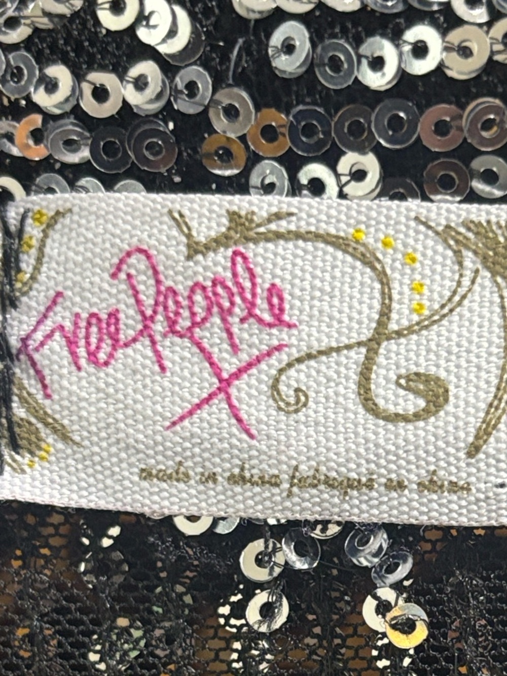 FREE PEOPLE  "Party On" Sequin Kimono Jacket Duster. - Picture 7 of 7